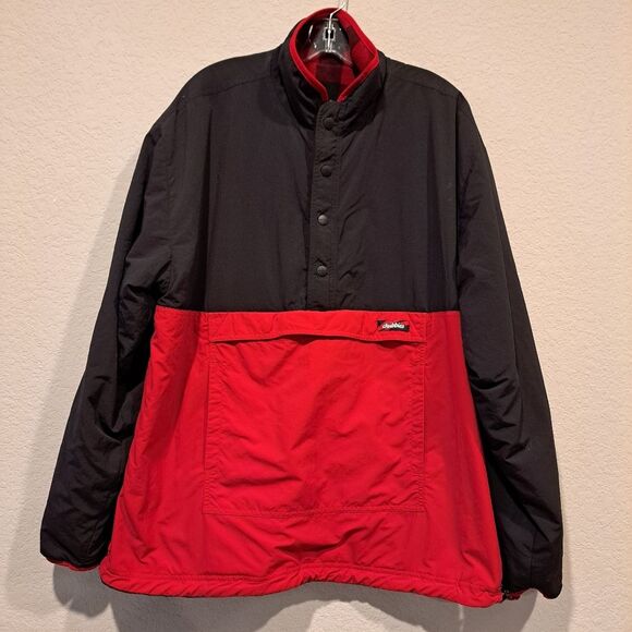 Chubbies Fleece Lined Jacket Nylon Red Black Buffalo Check Large Pockets XXL - Picture 9 of 12